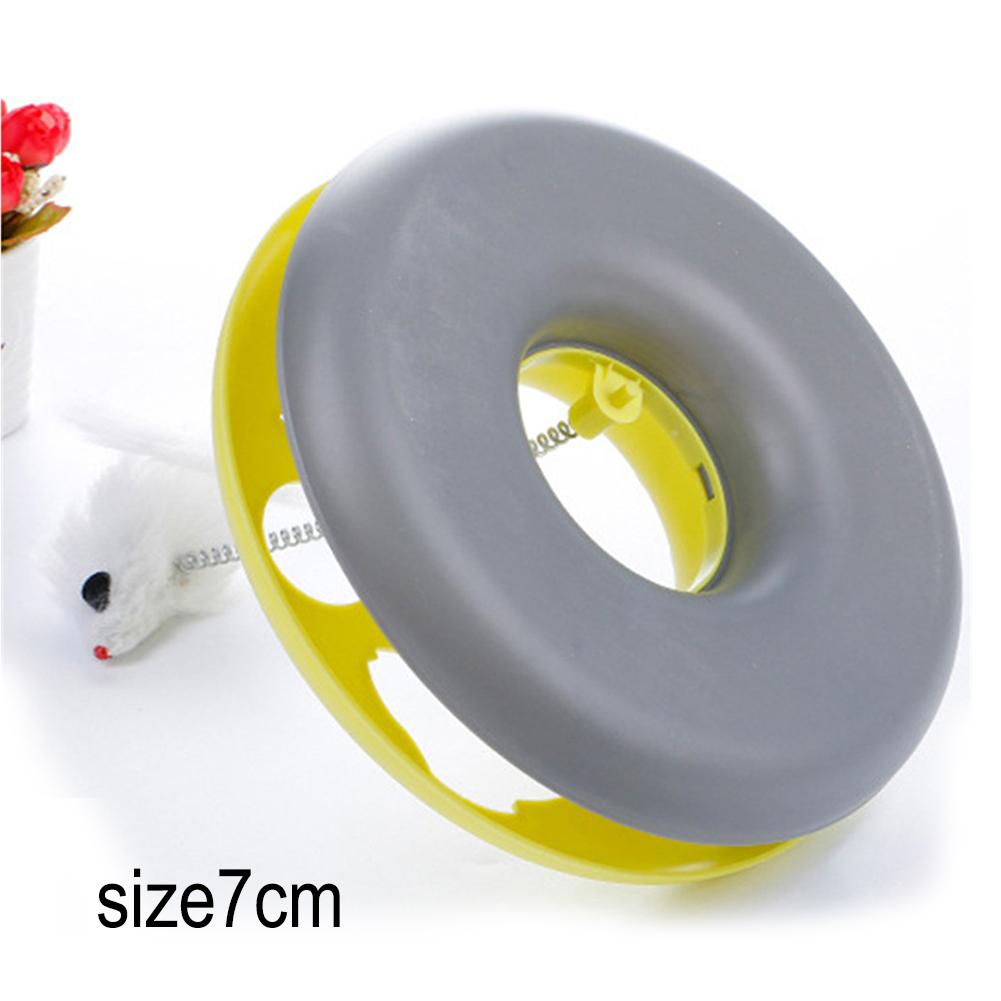 Pet Cat Toys Turntable Spring Mouse Toy Plastic Cat Carousel Puzzle Crazy Amusement Disk Cat Kitten Teaser Pet Interactive Toys