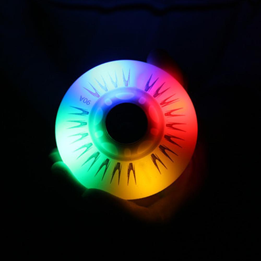 80mm Inline Roller Skate Wheels 4pcs LED Sliding Skating Flashing Wheel Rollers Durable Luminous Rollerblade Replacement