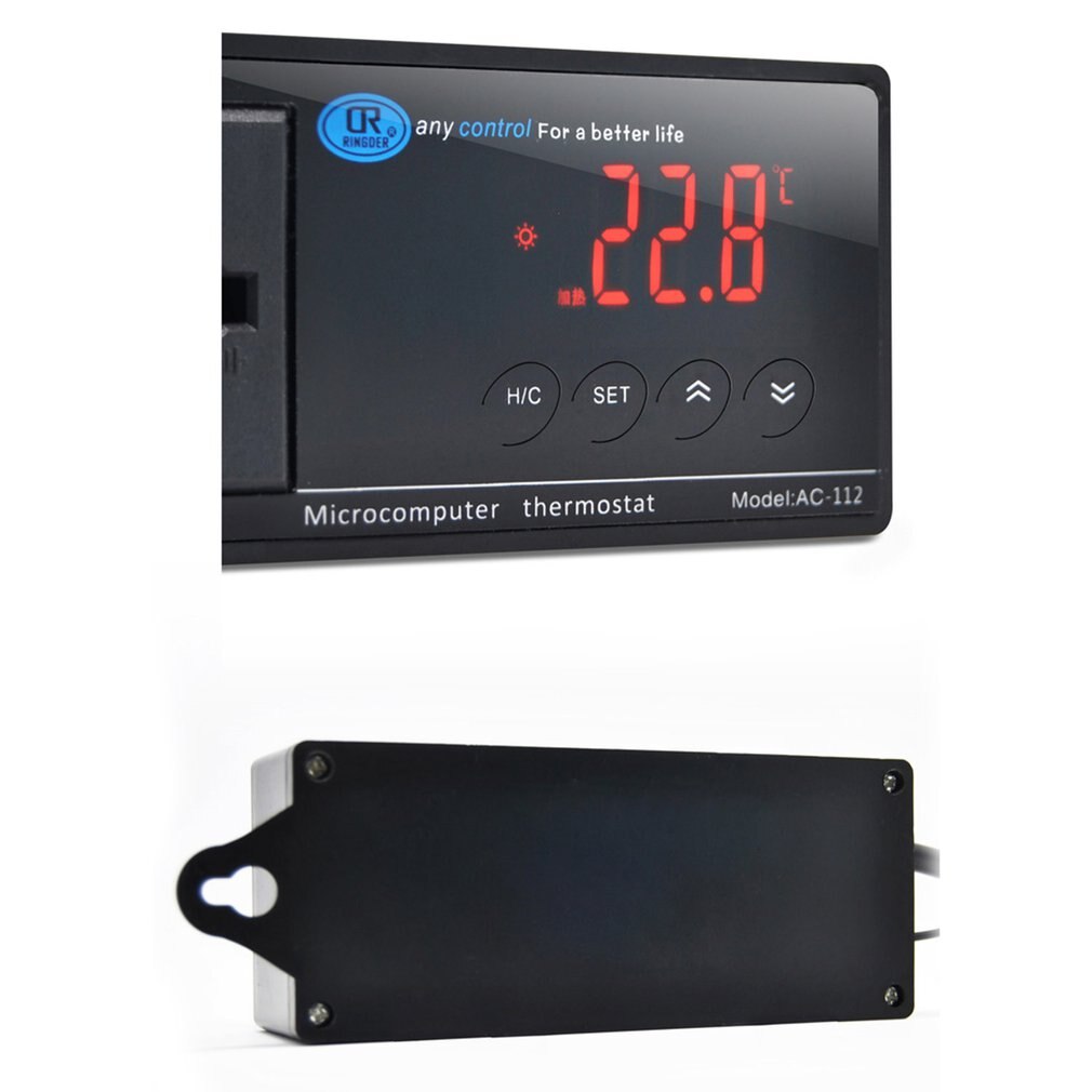 AC-112V Aquarium Reptile Temperature Controller Digital Display Intelligent Plug-in Thermostat Universal Socket Regulator