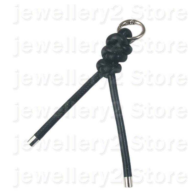 C9GF Trendy Handwoven PU Lederen band Key Ring Weaving Keychain Pendant voor meisjes: WHITE