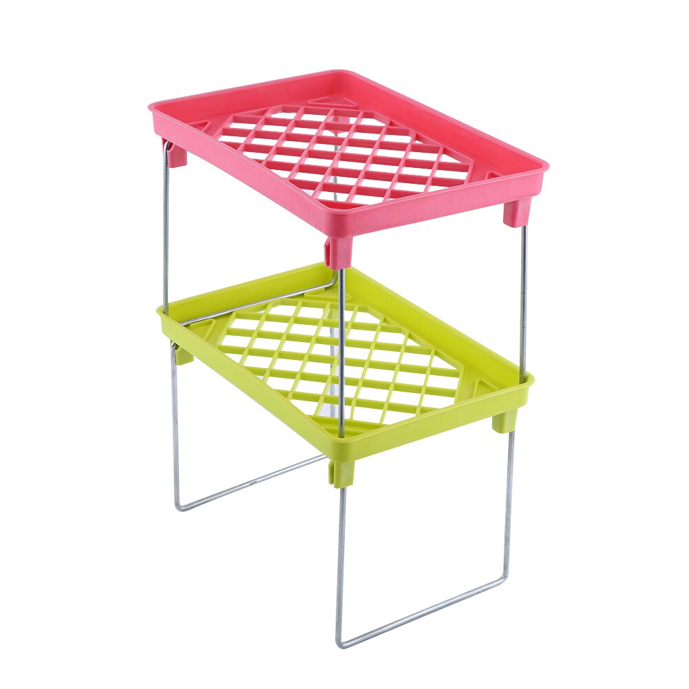Multi Use Multilayer Foldable Shelf Kitchen Cabinet Storage Stackable Cupboard Rack Organizer Kitchen Sundry Storage Shelf Rack