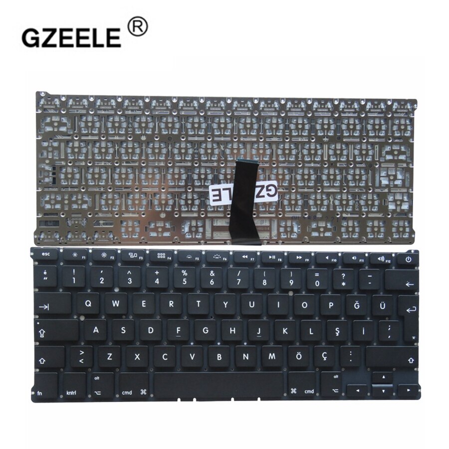 Teclado de repuesto para Macbook Air de 13 pulgadas, accesorio para Macbook Air de 13 &quot;, A1369, A1466, años a , US/UK/RU/FR/SP/AR/CZ/TR,: TR Turkish