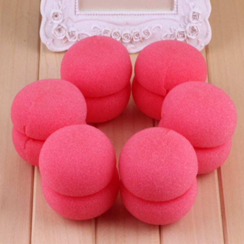 6 unids/set de rulos de bolas para el pelo, rulos, esponja para el cuidado del cabello DIY, pelotas suaves, rulos de esponja de espuma para rizar, herramientas mágicas de peinado