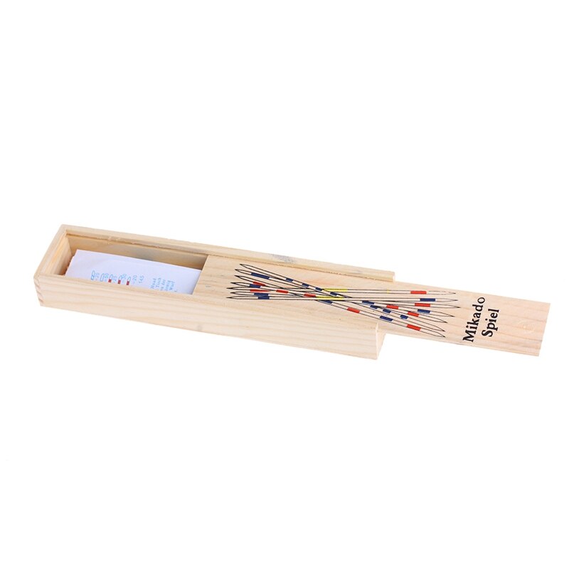 Traditional Mikado Spiel Wooden Pick Up Sticks Set Traditional Game With Box Toy L4MC