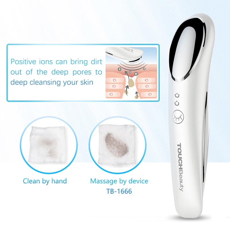TOUCHBeauty-masajeador Facial con vibración Sónica, dispositivo de cuidado de la piel sin arrugas, limpiador hidratante profundo, para la piel del rostro, TB-1666