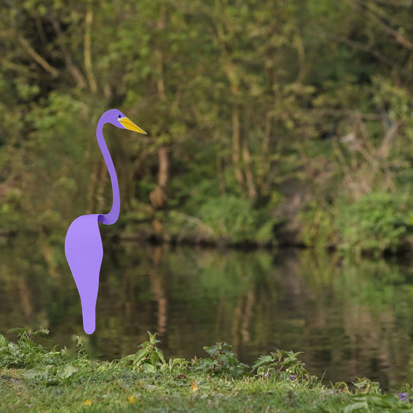 Flamingo Swirl Bird Outdoor Gardening Decor Flamingo Garden Artificial Purple for Festival Garden Lawn Art Ornaments 20/40CM