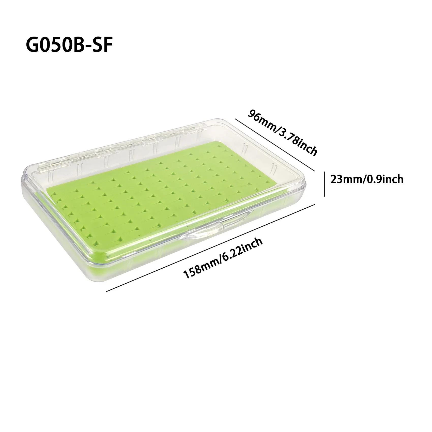 Aventik Waterproof Fly Box Flies Storage Box Silicone Pad Transparent Portabale Fishing Box: Navy Blue