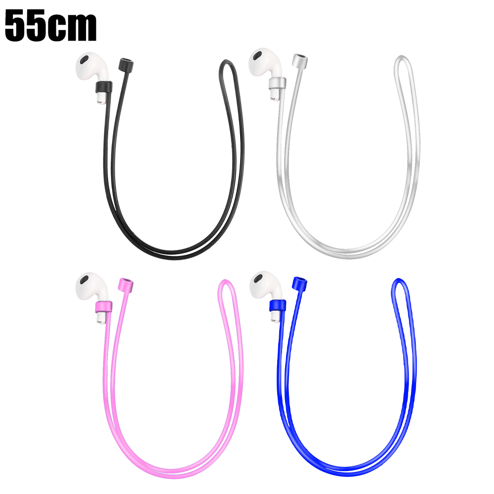 4/1 Uds correas deportivas antipérdida para Apple AirPods Pro Universal anticaída auriculares cuerda para el cuello auriculares Cable de silicona: XS / CORAL