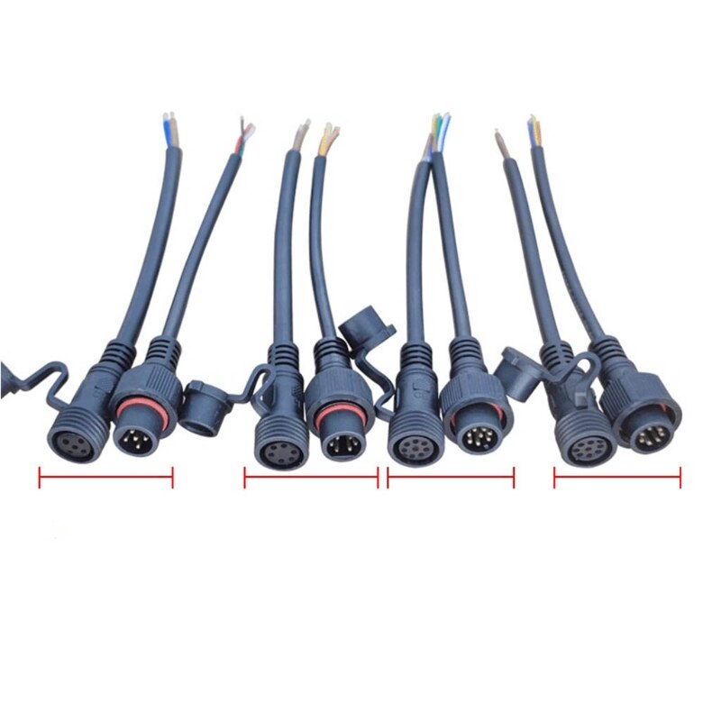 Rubber Industrial Male &amp; Female Plug Socket 2/3/4/5/6/7/8 Pin Wall Mounted Socket Electric Power Connector Waterproof Q81C