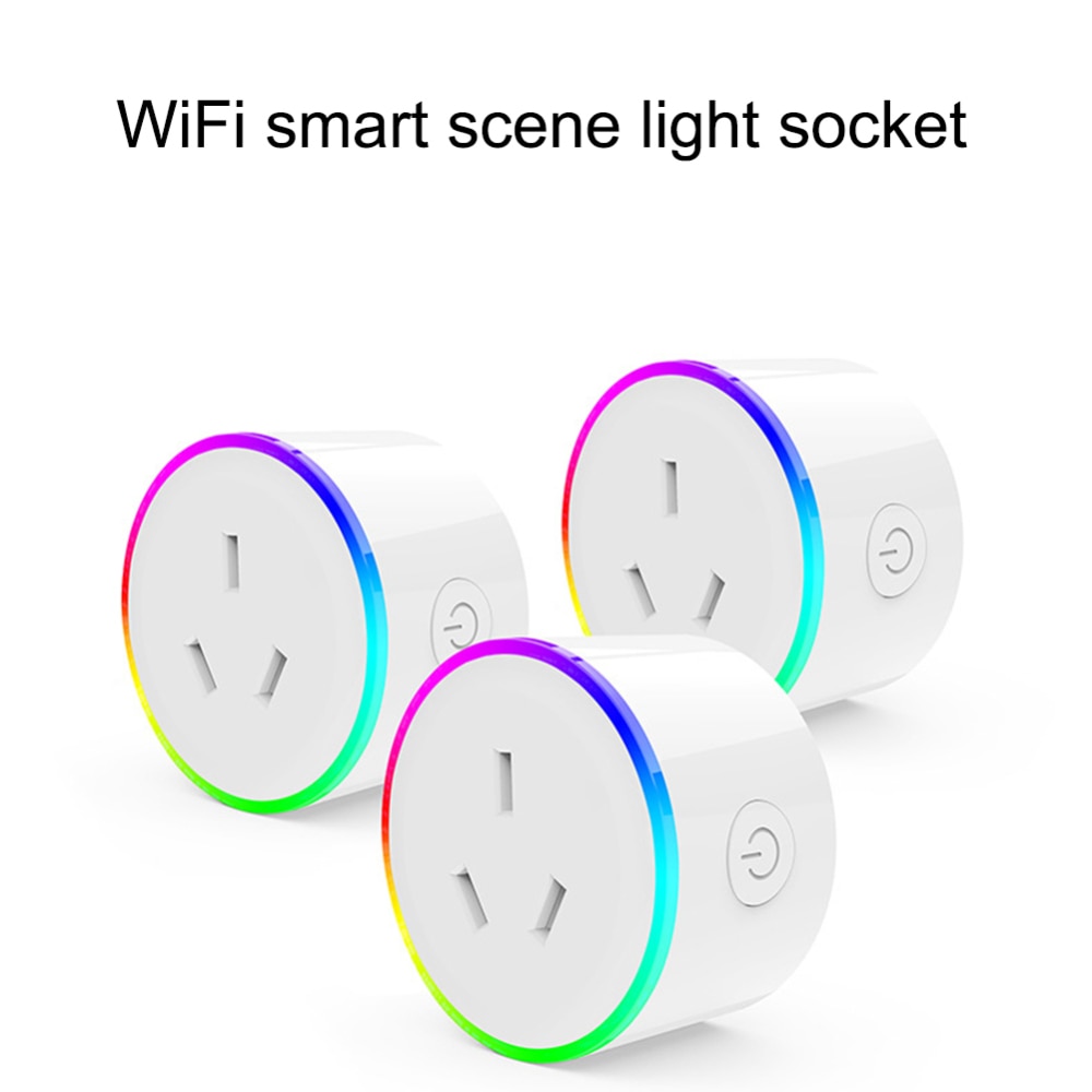 Wifi smart stikkontakt med strømmonitor fjernkontroll tidtaker uttak strømkontakt til android/ios telefonapp au/eu/oss/jp/uk plugg