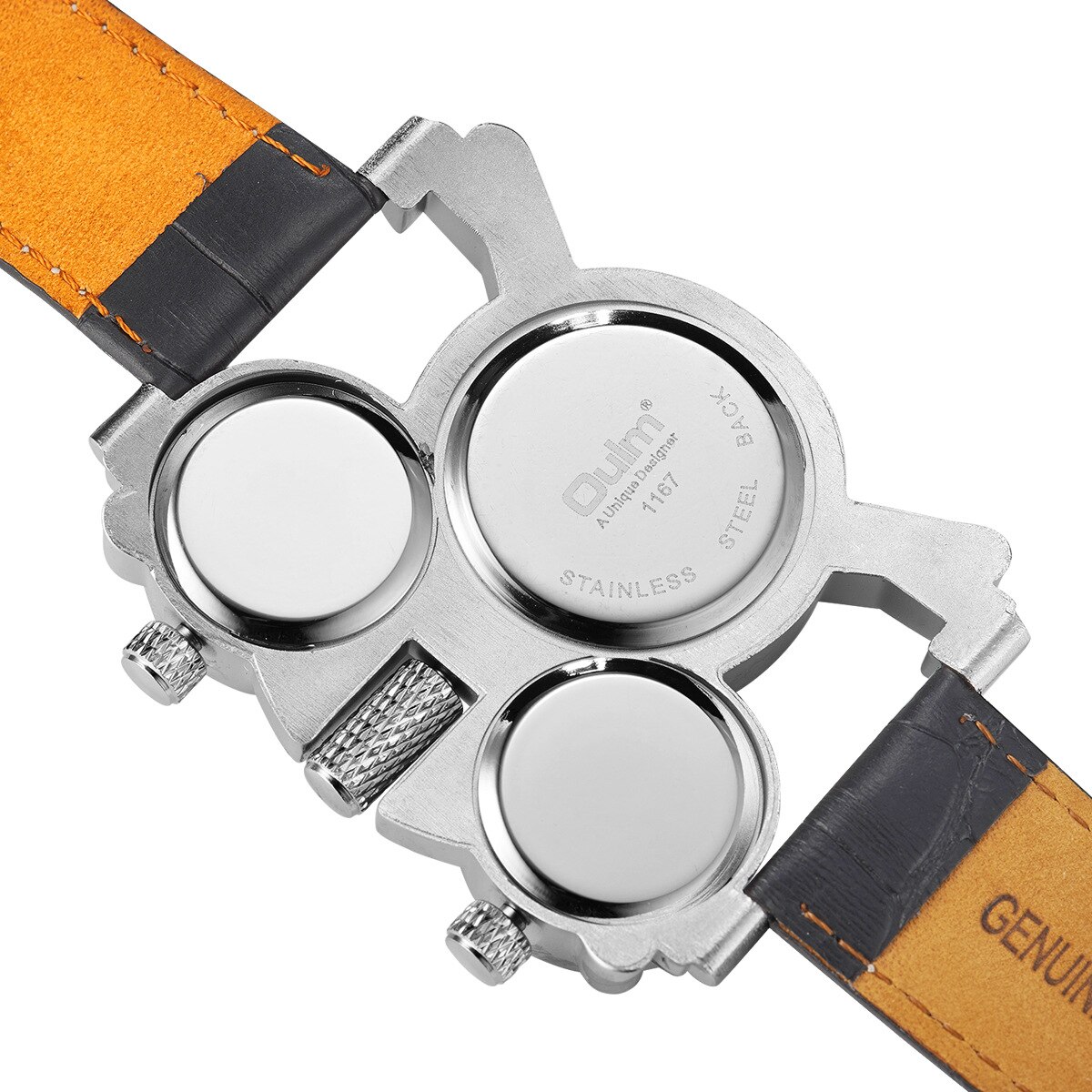 OULM1167 Multi-Tijdzone Band Persoonlijkheid Multi-Dial Heren Quartz Horloge