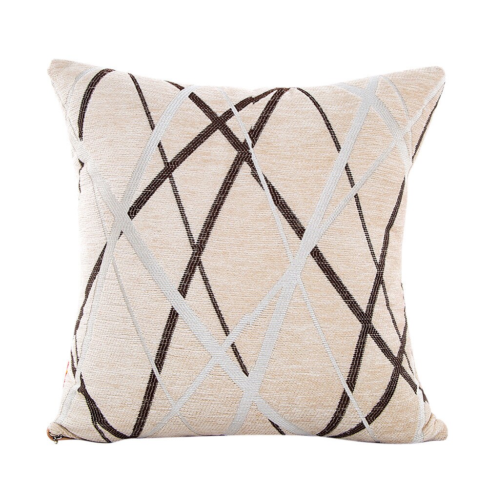 Peluche rayé taie d'oreiller Kissen confortable housse de coussin pour la maison oreillers décoratifs pour canapé Cojines Decorativos Para Sofá: A