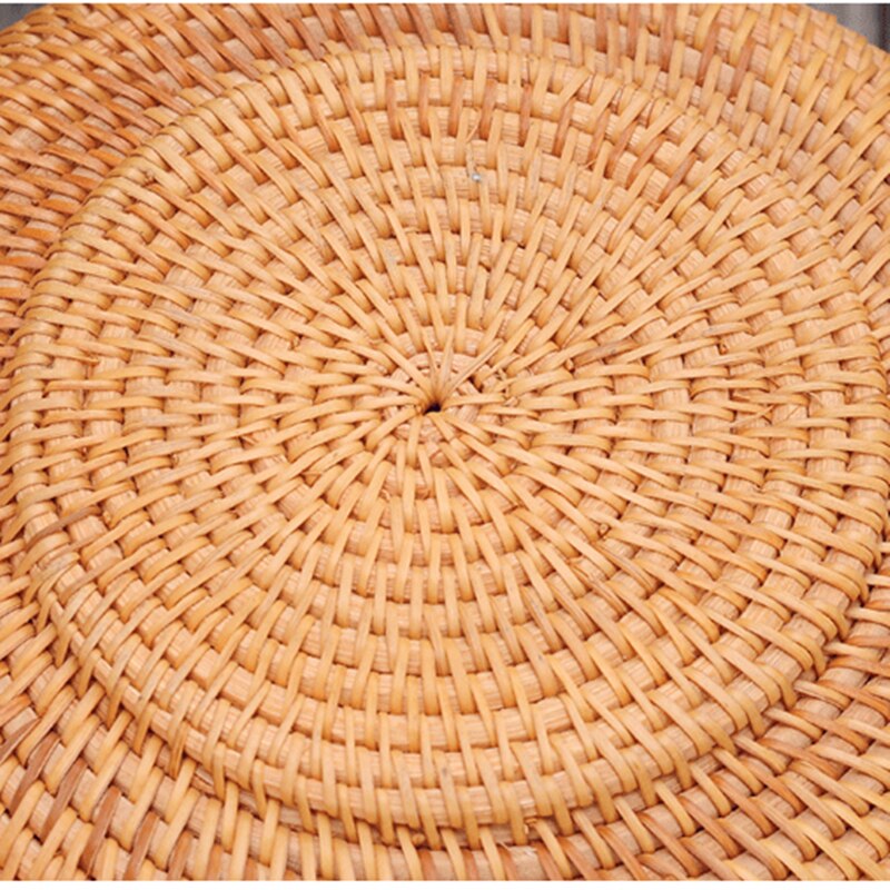 Rattan storage box with lid round shape handmade jewelry boxes organizer Vietnam Rattan weaving tin for puerh tea food best