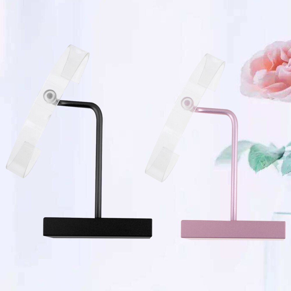 2PCS Watch Display Rack Acrylic Metal Base Stable Wrist Watch Showing Stand Bracelet Stand Bangle Holder for Cloakroom Shop Shop