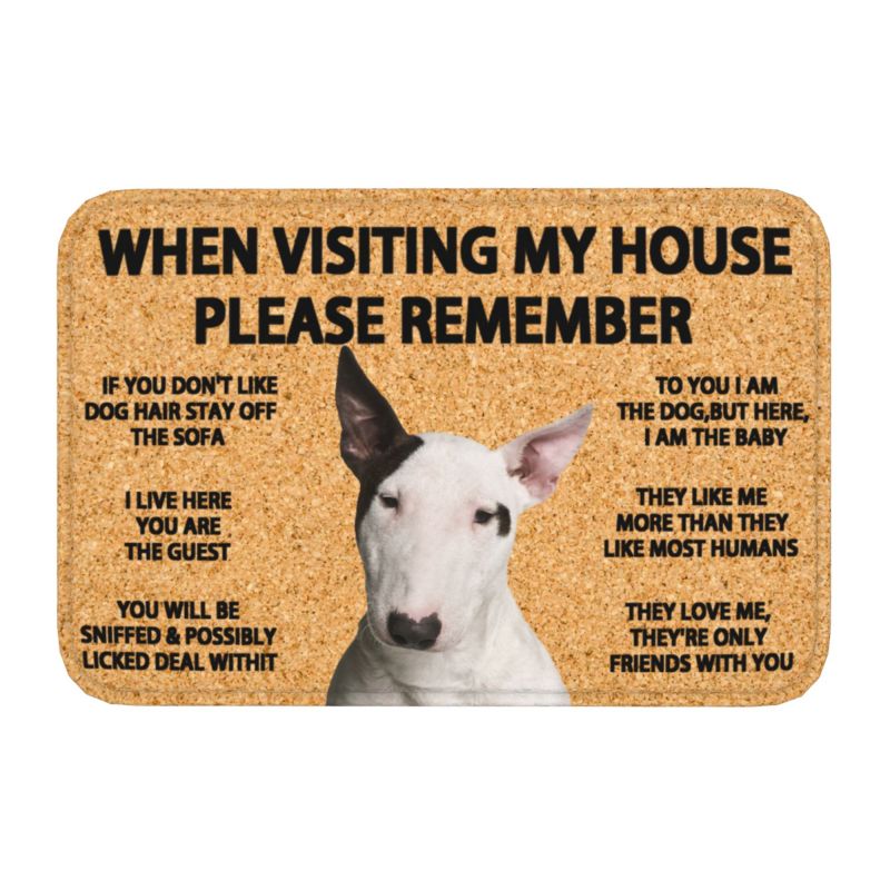 Please Remember English Bulldog Doormat Non-Slip Bathroom Kitchen Mat Living Room Door Floor Entrance Carpet Rug: plum