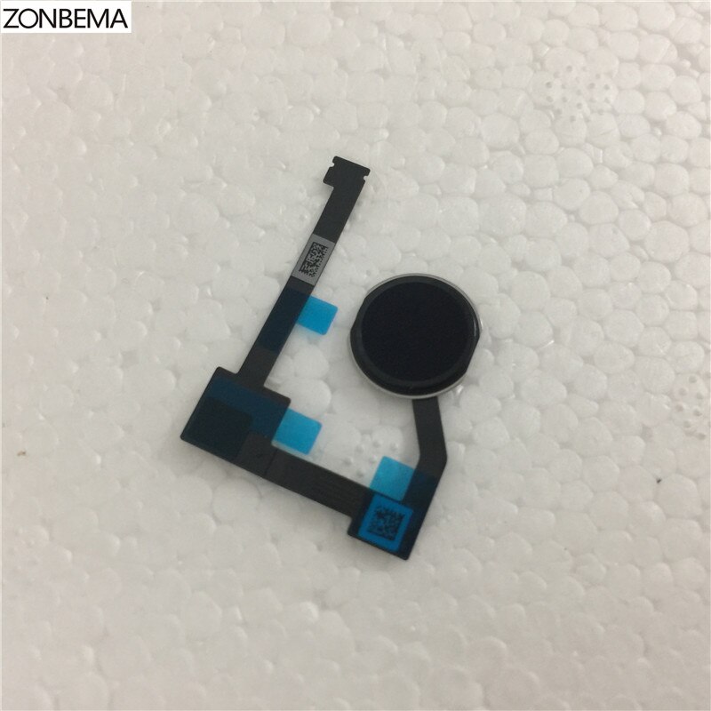 ZONBEMA Home button with Flex Cable Ribbon assembly+Rubber For iPad Air 2 Air2 6 A1567 A1566 Replacement Part: Black