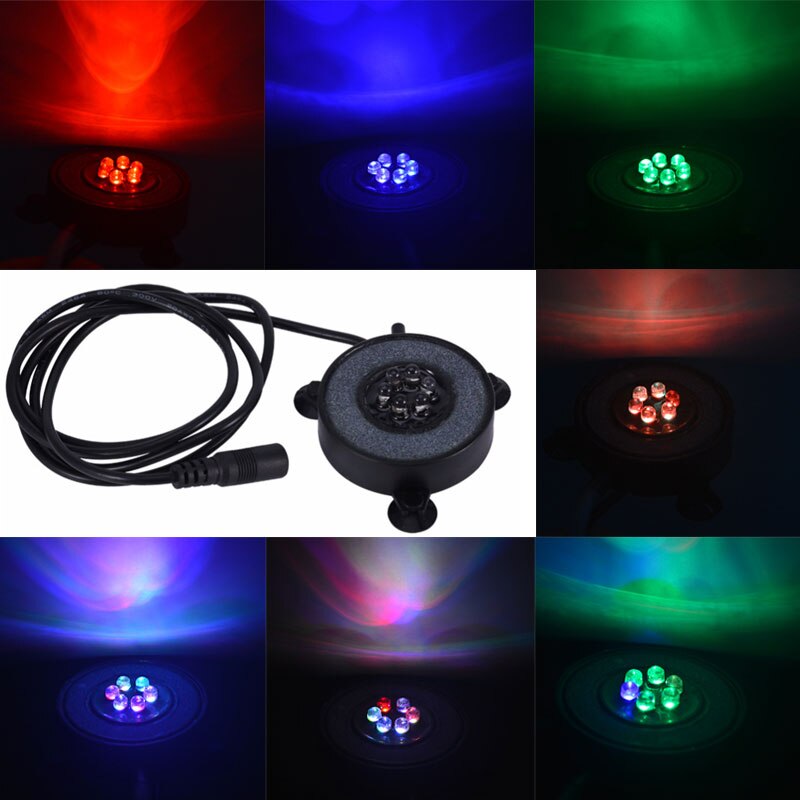 Lámpara de bandeja de Gas para tanque de peces, luz sumergible con 6 LED, resistente al agua, aumento de oxígeno, luces coloridas para pecera