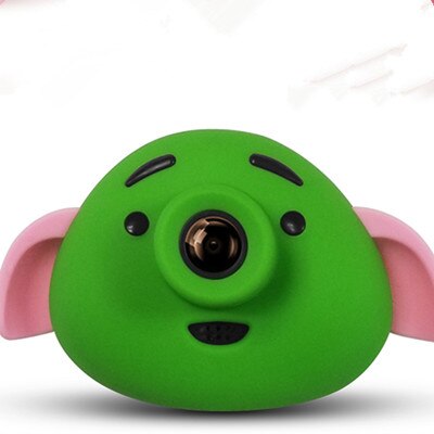 Children Digital Camera 1.8 Inch Front Rear Dual Camera 720P Mini Cute Pig Camera Toys For Kids Birthday: Green