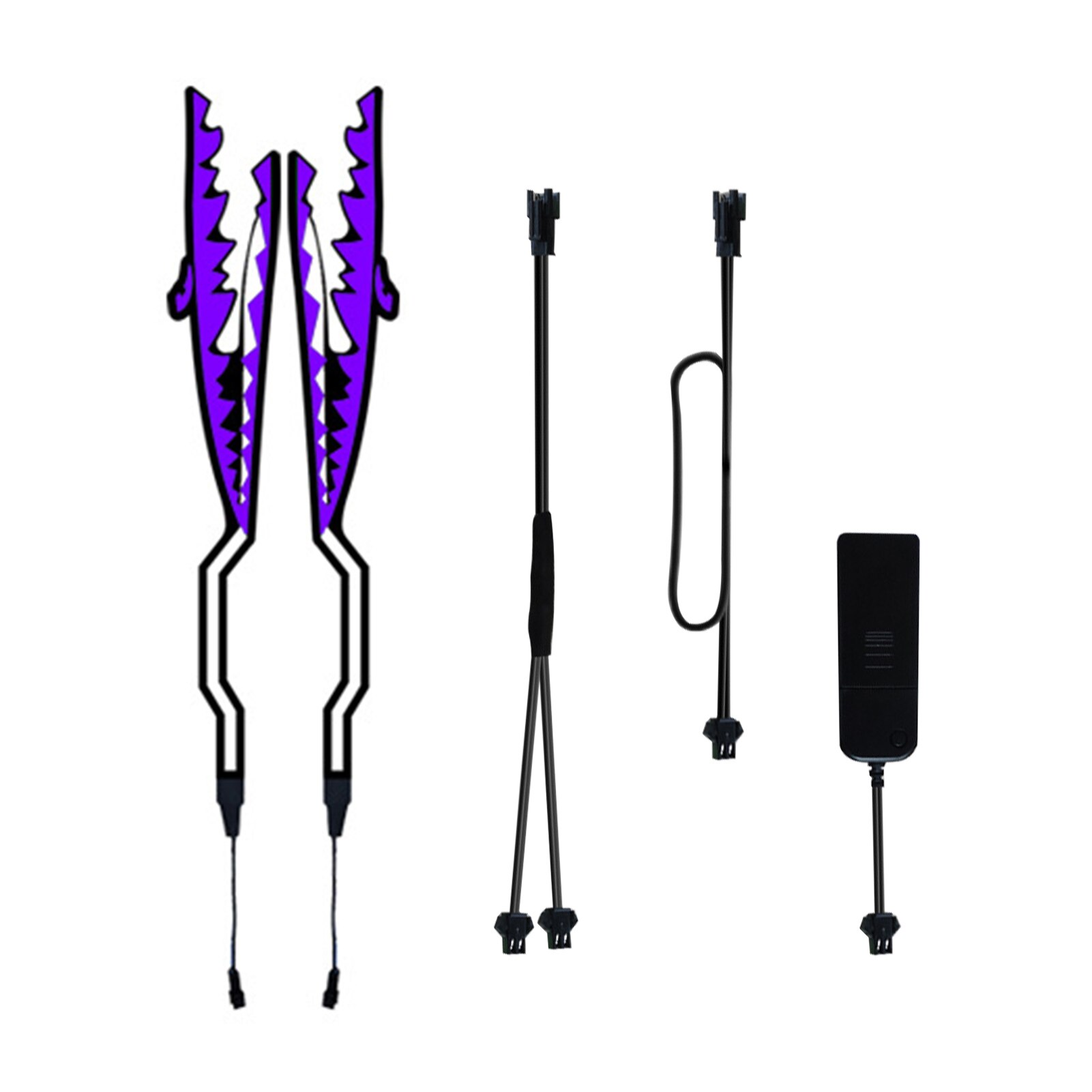 Led Easy Clean PVC Waterproof Light Strip Sticker Kit Night Riding Warning Motorcycle Helmet Flexible Bar Accessories Signal: purple