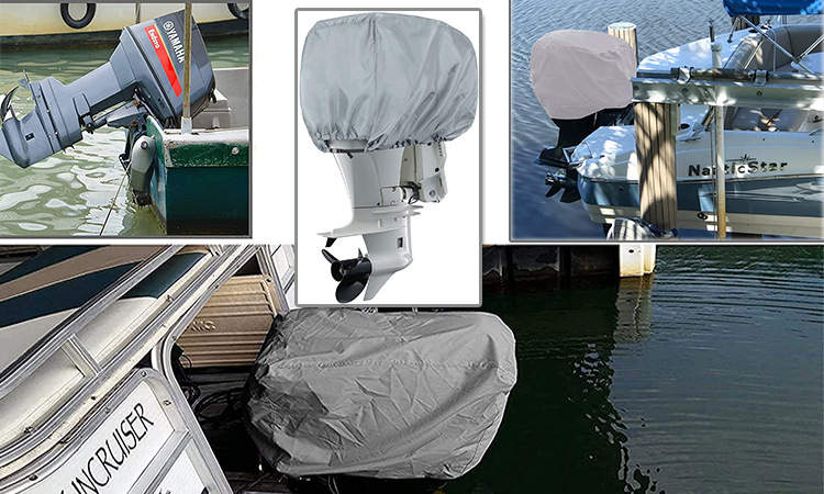 Motor Engine Boat Cover Anti Half Outboard UV Oxford Waterproof Protector Dustproof Air Antigores Yacht Marine 600D 15-300HP