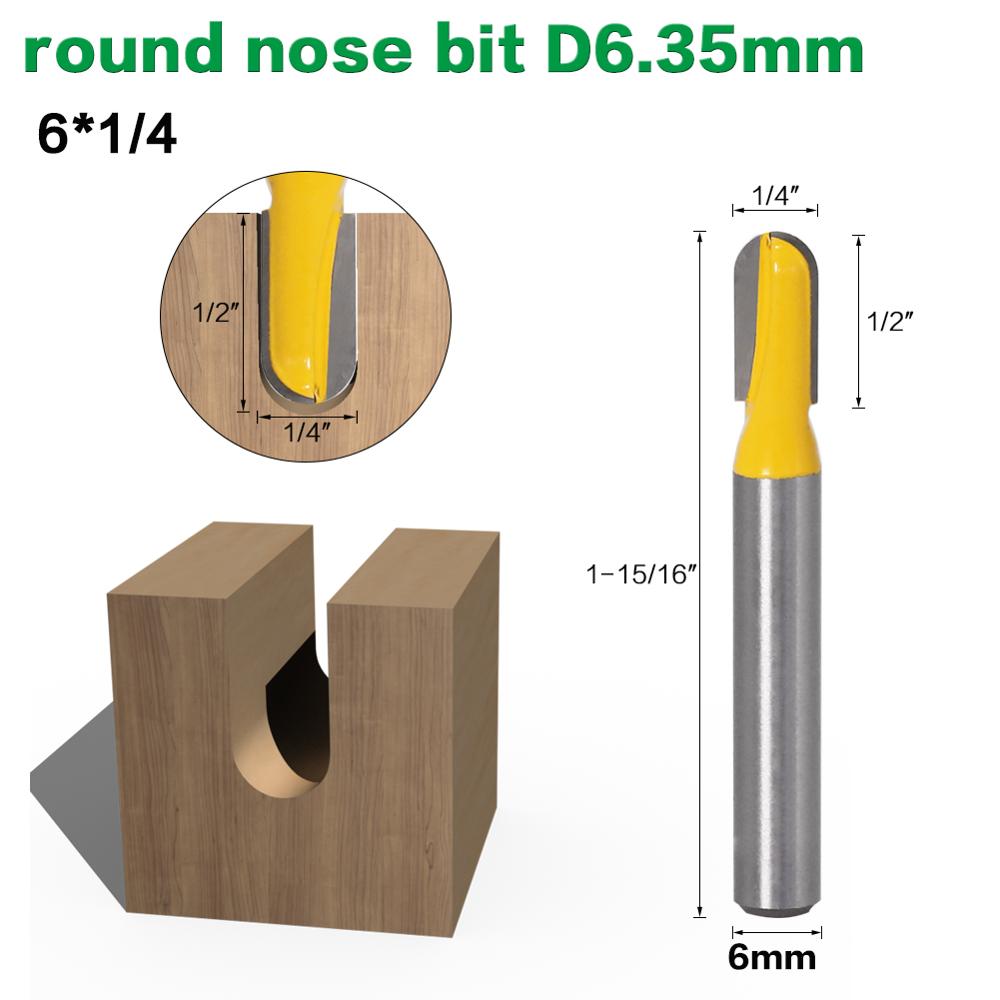 3pc 6mm Shank Long Blade Round Nose Wood Router Bit Long Reach Core Box Cutter For Wood Router Bits For Wood Cheap Price