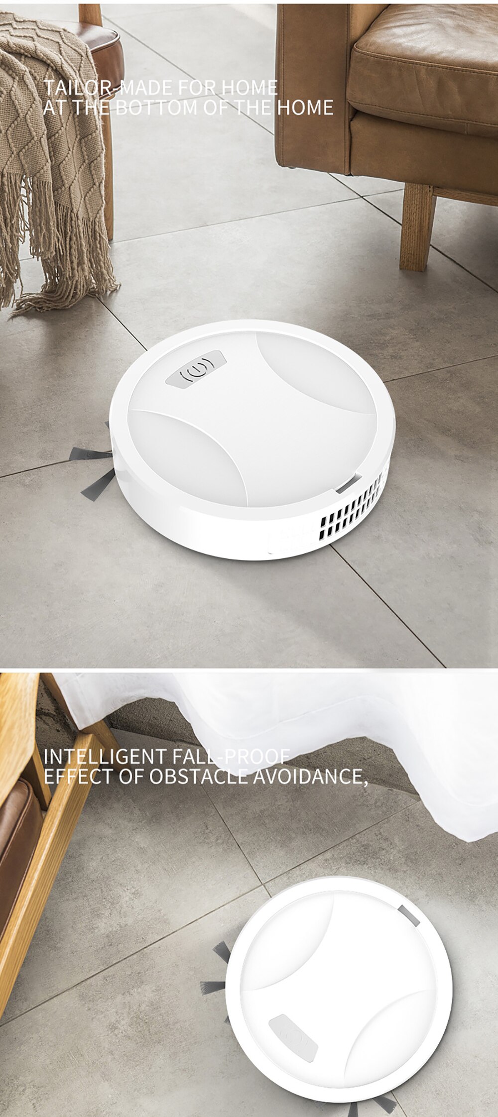 Robot Vacuum Cleaner 2000Pa Powerful Suction aspiradoras para el hogar household cleaning balais nettoyage sol floor cleaner