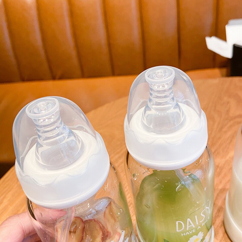 Verres de paille avec couvercle bouteille de lait en verre avec couvercle biberons et tasses pour enfants vaisselle tourisme bouteille en verre avec couvercle