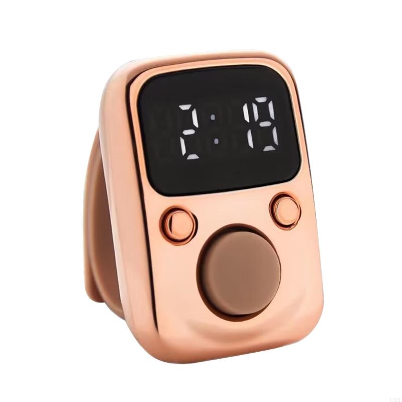 L5BF Clicker Number Counter Hand Finger Display Counting Tally Clicker Timer Counter: Gold