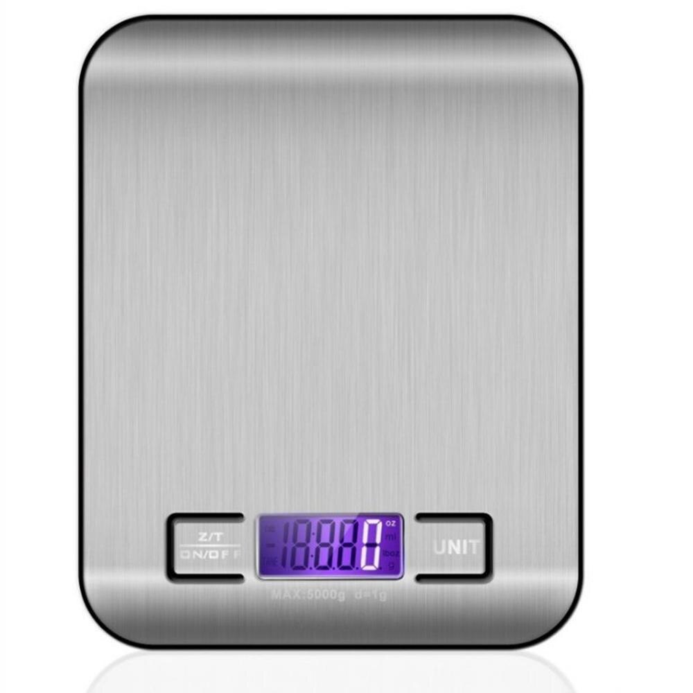 Kjøkken elektronisk skala matte skala rustfritt stål kjøkken matte skala elektronisk skala 5 kg / 10 kg: 2 / 10kg