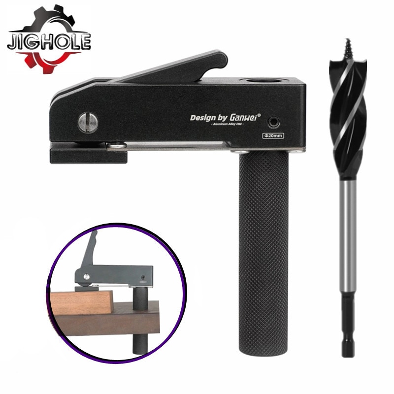 JIGHOLE® Workbench Dog Holes Quick Acting Hold Down Clamp Desktop Clip Fast Fixed Clip for Woodworking Benches 19/20MM Hole Tool