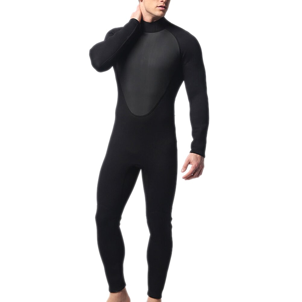 Dykkerdragt mandlige hel bodysuit våddragt 3mm neopren stretchy svømning langærmet våddragt surfing snorkling hel bodysuit: S