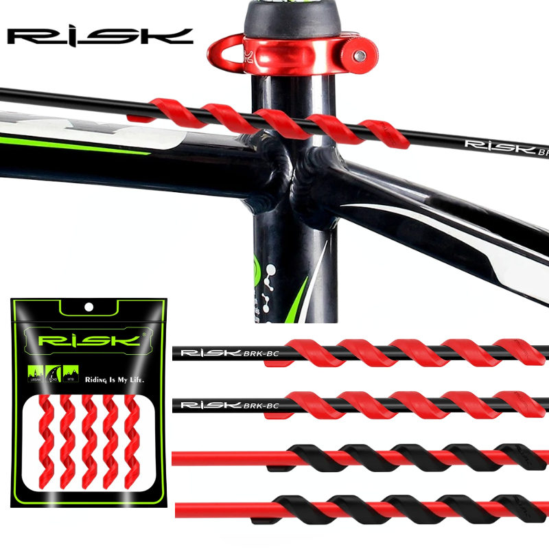 5/10 stücke Risiko Fahrrad kabels chutz Gummi Anti-Reibung Fahrrad rahmen Spiral- schutz MTB Fahrrad brems verschiebung Kabel hülse