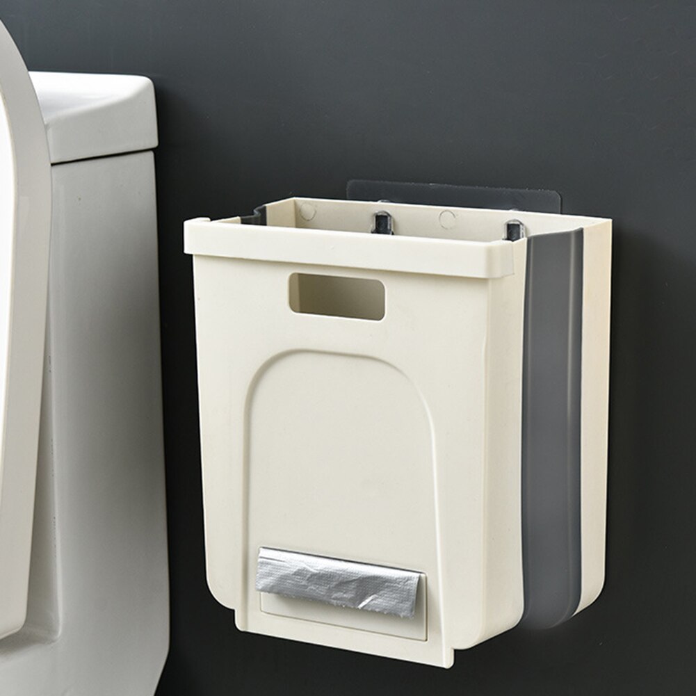 8L Zauberstab Montiert Faltbare Mülleimer Tür Hängen Klapp Garbag Eimer Küche Schlecht wohnzimmer Abfall Korb XS