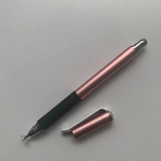 2 in 1 Precision Series Disc Stylus Drawing Touch Pen with 2 Replaceable Disc Tips and 1 Fiber Tip for All Touch Screen Devices: Pink