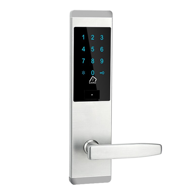 Apartment M1 Card Electronic Door Lock Fechadura Inteligente Digital Lock with Touch Keypad: Silver