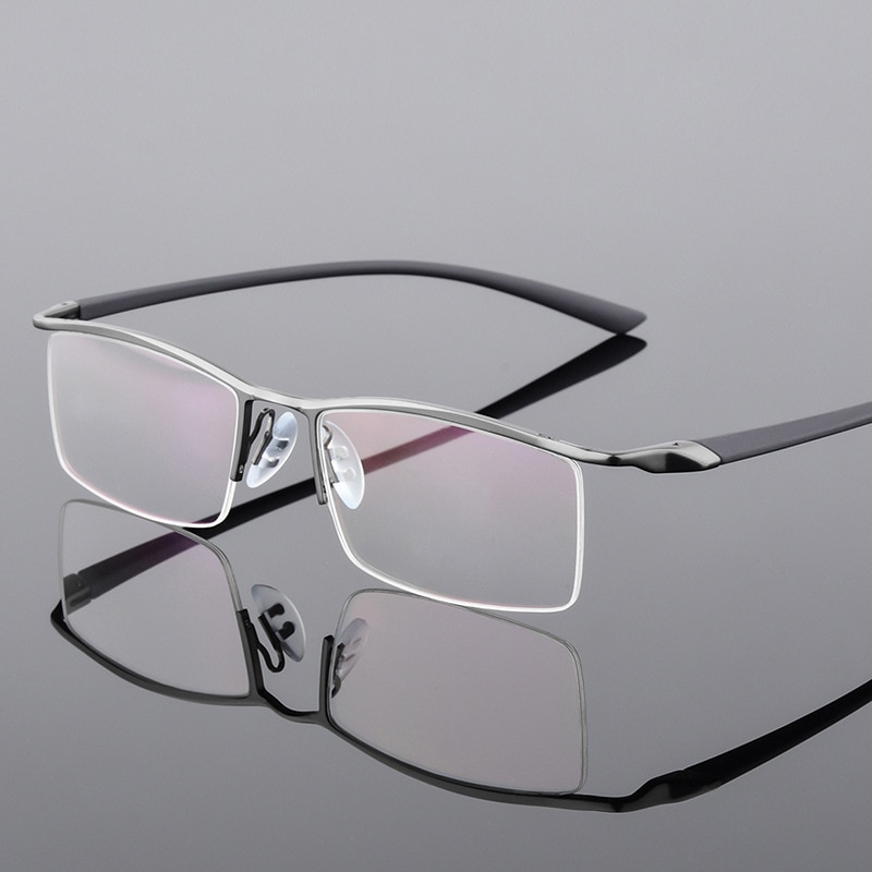 Browline Half Velg Metalen Bril Frame Voor Mannen Brillen Cool Optische Eyewear Man Spectacles Prescription Frame 8190