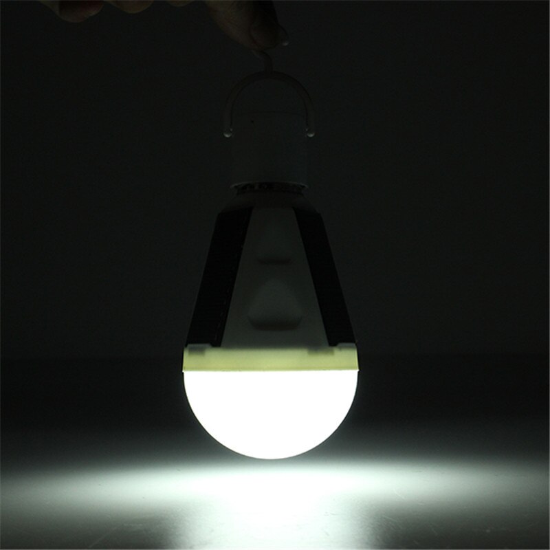 E27 Solar Lights Led Bulb Hanging Led Solar Lamp 7W 85-265V Rechargeable for Outdoor Hiking Camping Tent Fishing Lighting