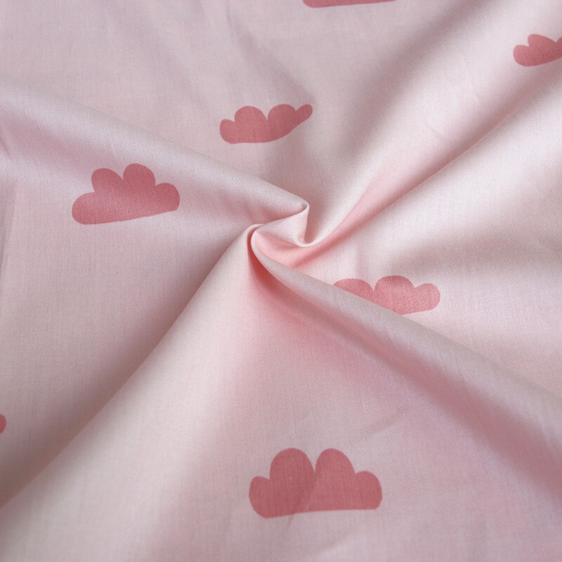 100% coton sergé 60S satin réactif impression et teinture dessin animé rose flamant rose nuage ananas tissu pour bricolage enfants literie robe: 250X160CM