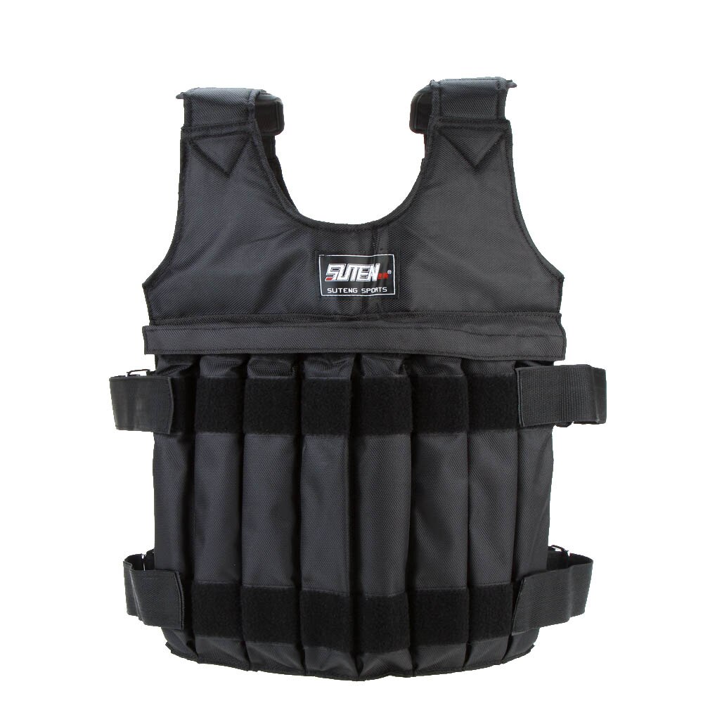 SUTENG 20kg Loading Weighted Vest Adjustable Weight Jacket Exercise Boxing Training Waistcoat Invisible Sand Protect Clothing