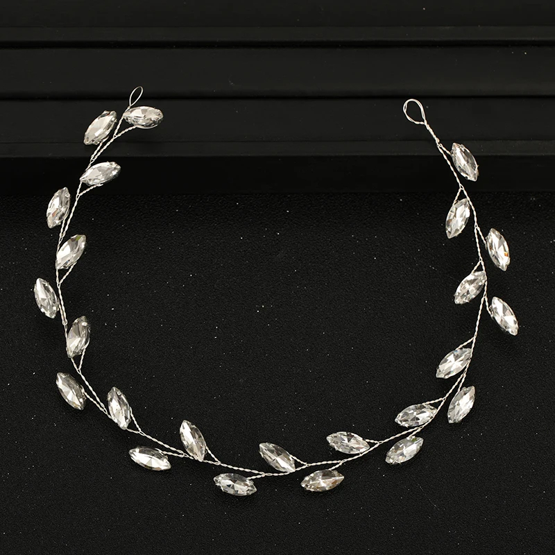 Tiaras de novia de Color plateado para mujer, diademas hechas a mano, joyería de cristal más barata para el cabello, tocado para niñas, tocado,