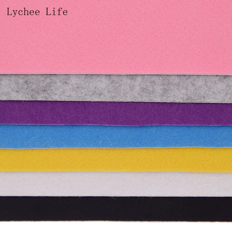 Lychee Life A4 Self Adhesive Velvet Fabric Solid Color Synthetic Patchwork Fabric For Garment DIY Sewing Crafts