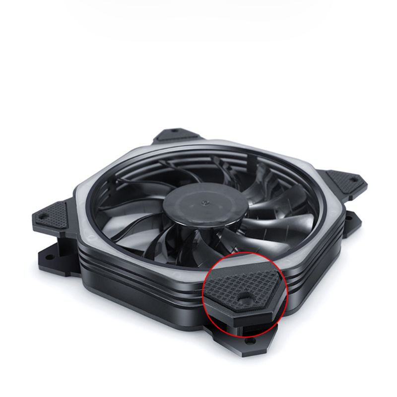 1PC 12cm Double Aperture Multi-colored Silent LED Computer Case PC Cooling Fan 12V Cooling Fan