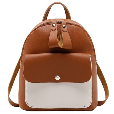 Vento marea mini mochila transversal para meninas adolescentes 2020 bolsa de ombro feminina estilo coreano bolsa conversível de mão: Brown