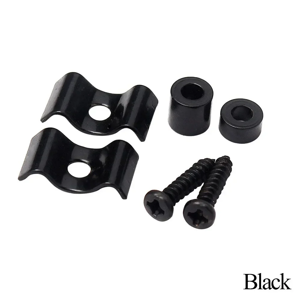 1 Pair Of String Holders Electric Gold/black/chrome Guitar String Holder With Screws Electric Guitar String Buckle Instrument: WHITE