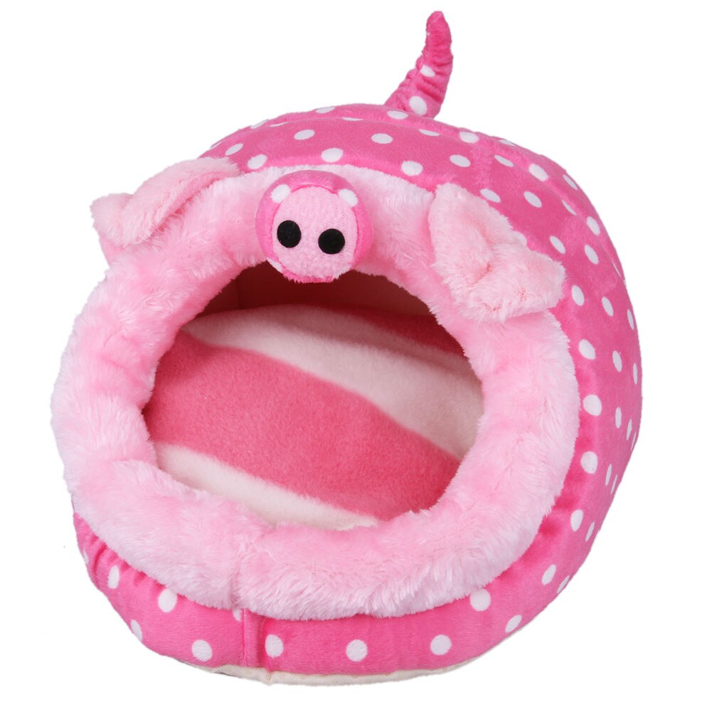 Blødt marsvinehus sengebur til hamster minidyr mus rottered hamsterhus små kæledyr produkt: Lyserød hvid / Ss 19 x 17 x 13cm