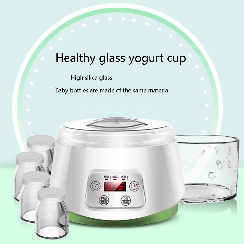 Home Automatic Yogurt Machine Mini Homemade Rice Wine Natto Machine Glass Liner with Cup