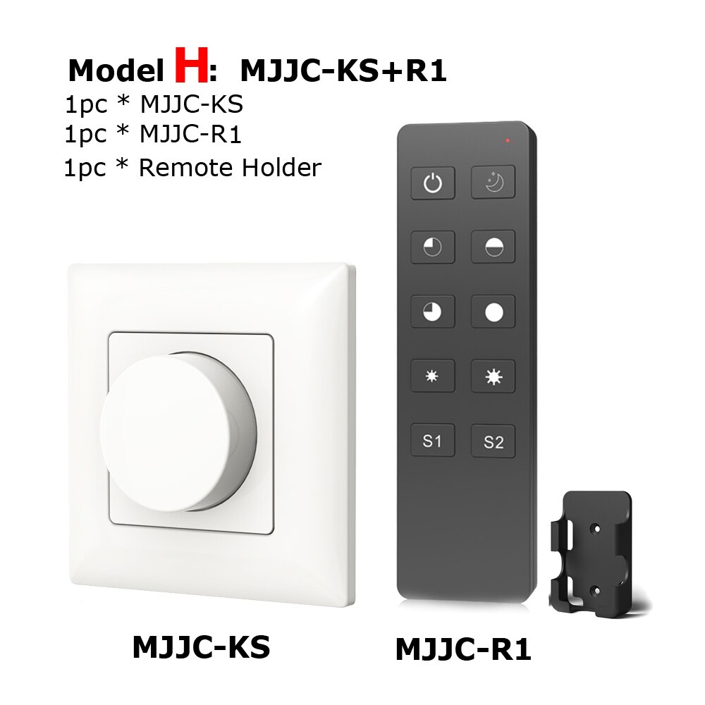 LED Dimmer 220V 230V 110V AC Wireless 2.4G RF Remote Controller Dimmable Wifi Smart LED Lamp Bulb Knob Triac Dimmer Light Switch: Model H