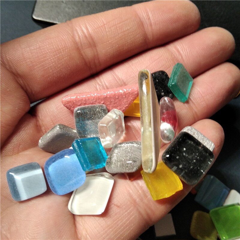 500g Super Mixed Mosaic Tiles Different Size &amp; Shape Glass Mosaic Tiles DIY Craft Mosaic Stone