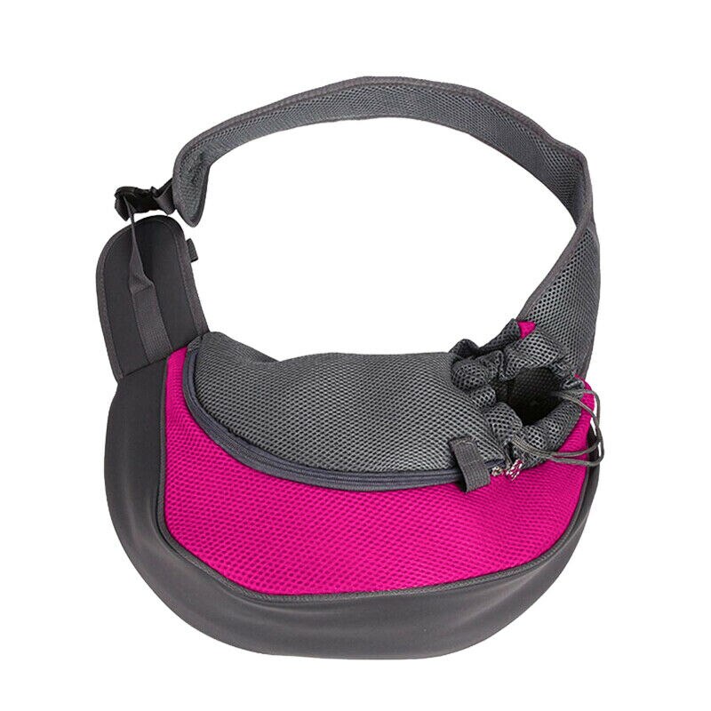 Hond huisdier puppy draagtas rugzak reistas schoudertas mesh sling draagzak comfort reistas schoudertas sling rugzak: Felroze / 40 13 26cm