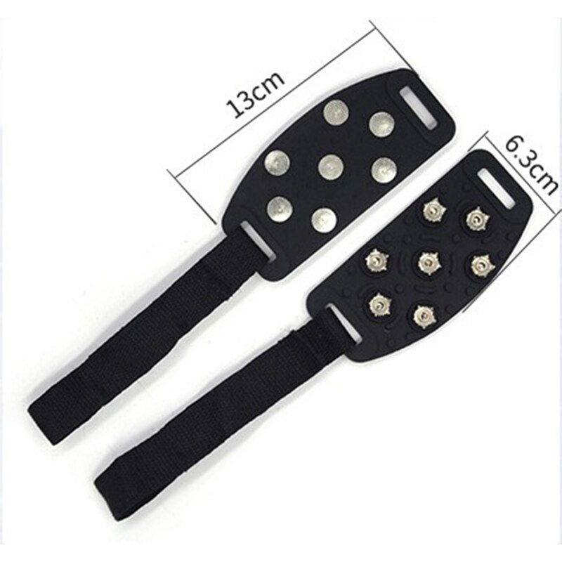 1 paar 7 Zahn Anti-Schleudern Eis Greifer Spitze Winter Klettern Anti-Unterhose Schnee Spikes Griffe Stollen Über schuhe Deckt
